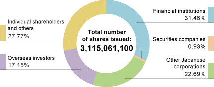 Shareholdings by Type of Ownership (as of March 31, 2011)