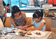 Craft activities using twigs, pressed flowers and other natural materials