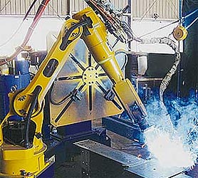 Compact Structural Steel Connection Welding Robot System