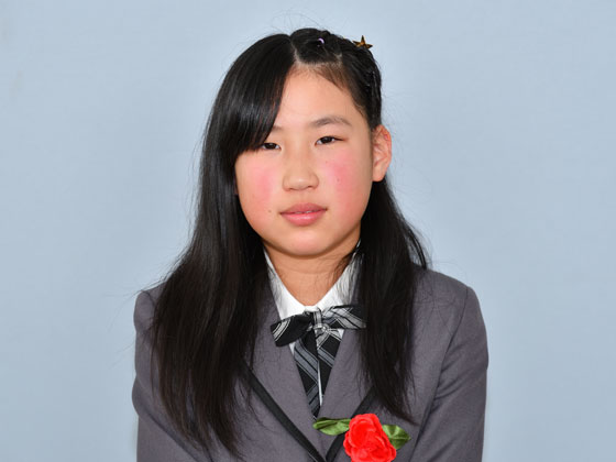 古角千代佳さん（小学6年）顔写真
