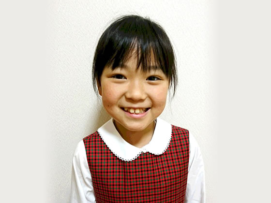 林　美羽さん（小学2年）顔写真