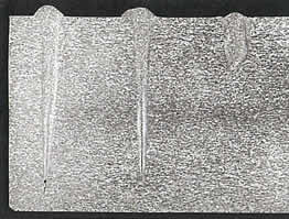 アルミ電子ビーム溶接マクロ写真