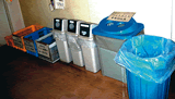 Refuse containers for separate waste collection