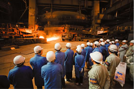 Factory tour for shareholders
