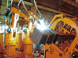 Welding robot system used in large-scale steel frame assembly