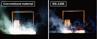 Comparison of fumes produced using FAMILIARCTM MX-Z200