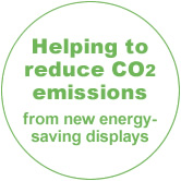 Helping to reduce CO2 emissions from new energy saving displays