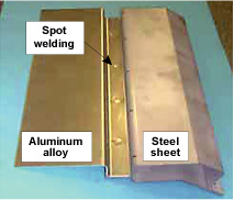 Figure 2. Example of aluminum alloy-steel welding