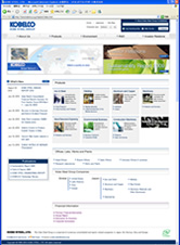 The Kobe Steel website, relaunched with a clearer layout on April 1, 2010.