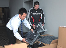 Winter coats donated by the players were also sent to the affected area.