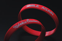 Selling wristbands to help rebuild after the Great East Japan Earthquake