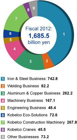 Group Sales by Business (consolidated, billions of yen)