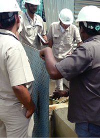 Checking management of oil separation tank