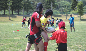Rugby workshop where children were full of smiles
