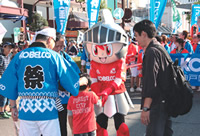 The Rugby Club's mascot Korokun