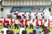 Performance by Toyora High School brass band