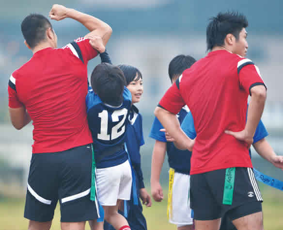 Participation in Tag Rugby Meet in Watari (Miyagi Prefecture)
