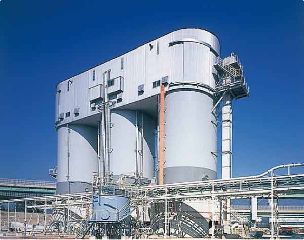Calcium sulphate silo