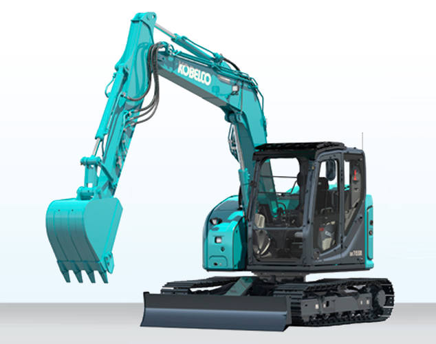 Short rear tail swing excavator