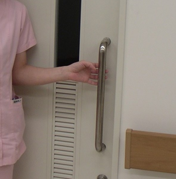 Door handle in hospital