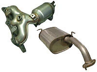 Exhaust manifold, Muffler