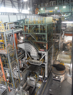 Kanbara reactor at new hot-metal treatment plant