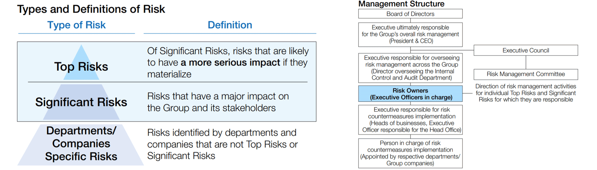 Types and Definitions of Risk&Framework