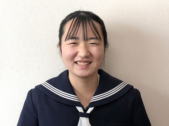 増井玲奈さん（中学3年）