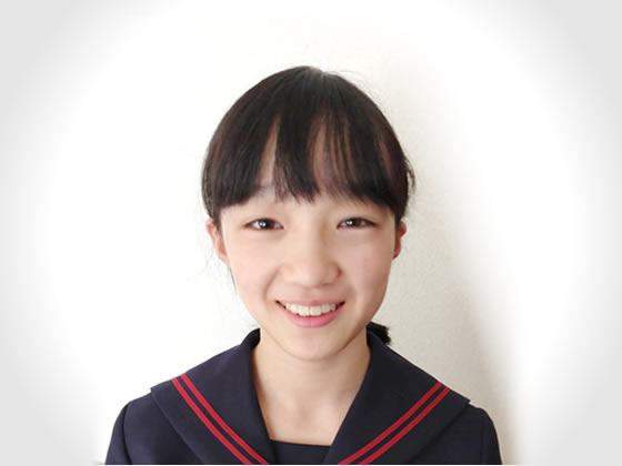 小西麦歩さん（中学1年）