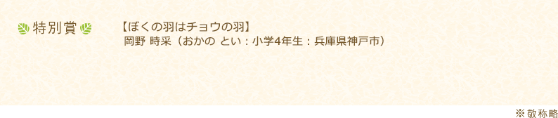 特別賞　受賞作品