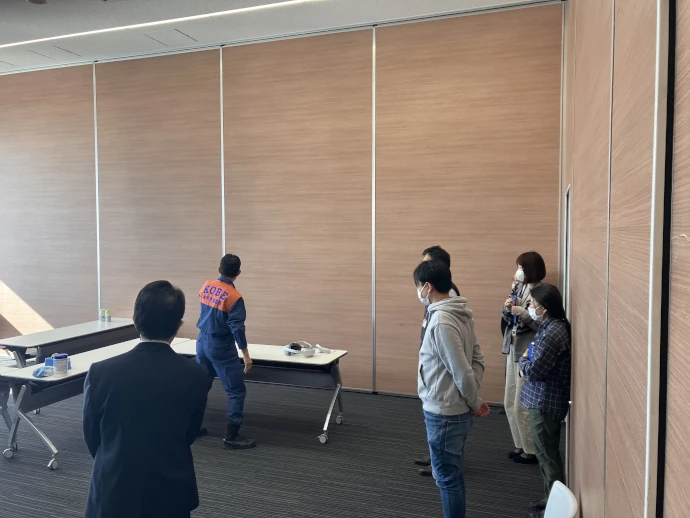 ＜火災疑似体験の様子②＞