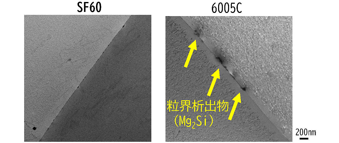 粒界析出物(Mg2Si)