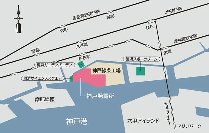神戸発電所 地図