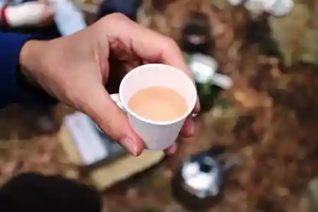クロモジ茶で一息