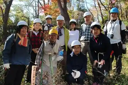 植樹の記念撮影