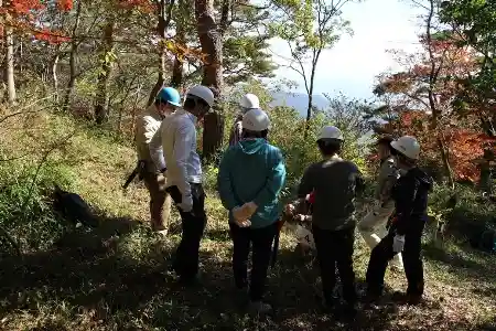 作業前に班別のミーティング