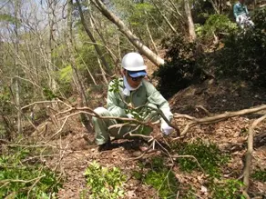 斜面での作業にも取り組んでいただきました。