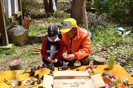 木工クラフトの様子