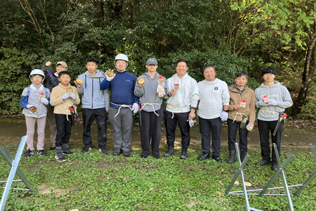 丸太切り競争に参加していただいた皆さん